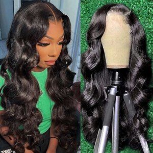 Body Wave Lace Front Wig Human Hair Pre Plucked